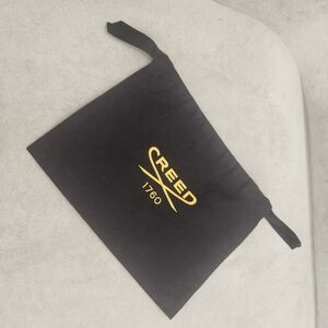 Creed 1760 Dust Bag Black Cotton Golden Logo Pouch Luxury Travel Unisex